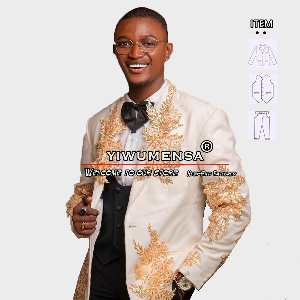 Customized 3 Pieces Suits Men  - đánh giá và giá Men Formal Party Wear Dress