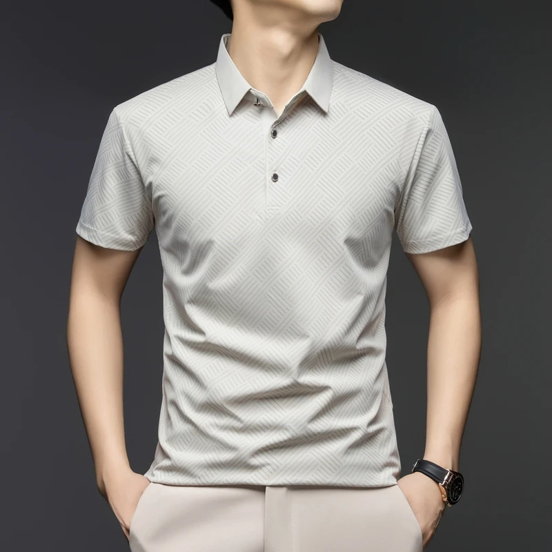 Mens Elegant Pattern Polo Shir - đánh giá và giá Men'S Polo Formal Wear